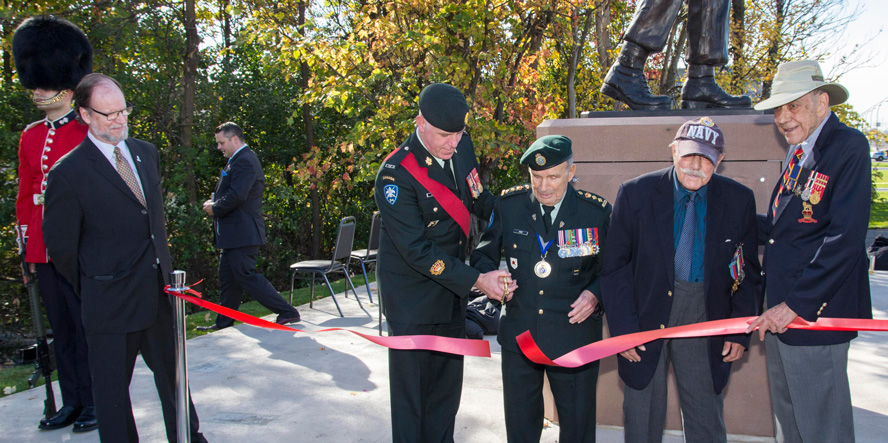 Respect Monument Ribbon Cutting