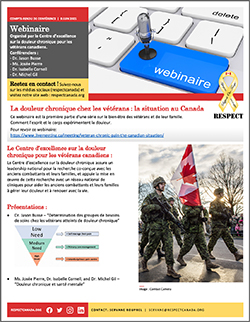 La douleur chronique chez les vétérans : la situation au Canada