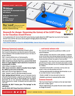 Examining the history of the LGBT Purge
in the Canadian Armed Forces