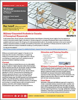 Military-Connected Students in Canada:
A Conceptual Framework