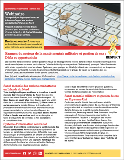 Santé mentale militaire et gestion de cas